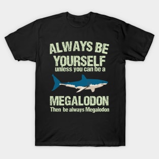 Marine Biologist Biology Megalodon Fathers Day Gift Funny Retro Vintage T-Shirt